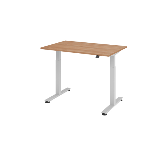 Hammerbacher Schreibtisch VXMST12/N/S 120x80cm nußbaum, - 810002973