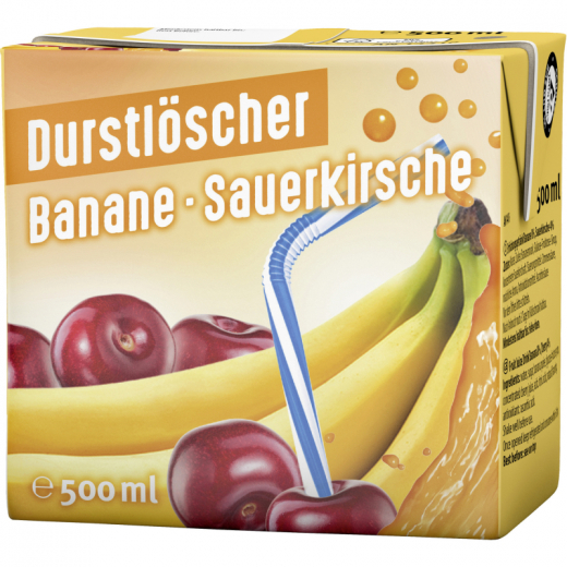 Durstlöscher Banane-Sauerkirsche 27644 TetraPak 0,5l 12St, - 492155500