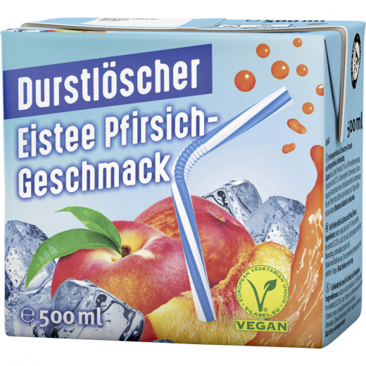 Durstlöscher Eistee Pfirsich 27573 TetraPak 0,5l 12St, - 492155800