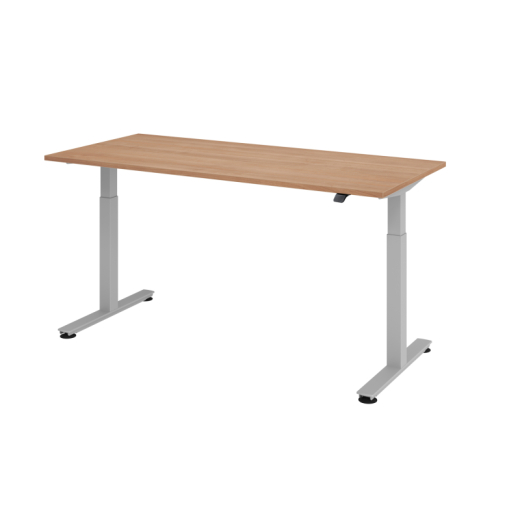 Hammerbacher Schreibtisch VXMST19/N/S 180x80cm nussbaum, - 810050673