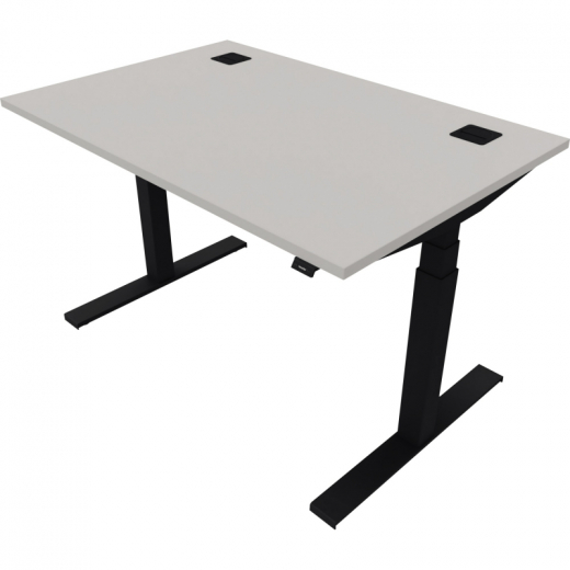 NowyStyl Büroschreibtisch eModel 120x80cm sw/platinum, - 810075294