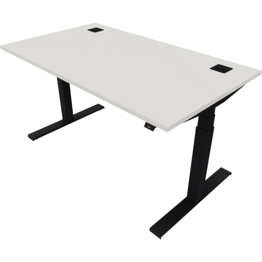 NowyStyl Büroschreibtisch eModel 140x80cm sw/weiß, - 810075401