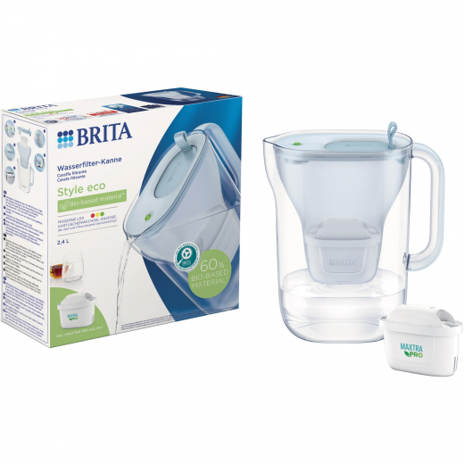 BRITA Wasserfilter Style eco 086213 2,4l inkl. MX PRO gletscherblau, - 145481037