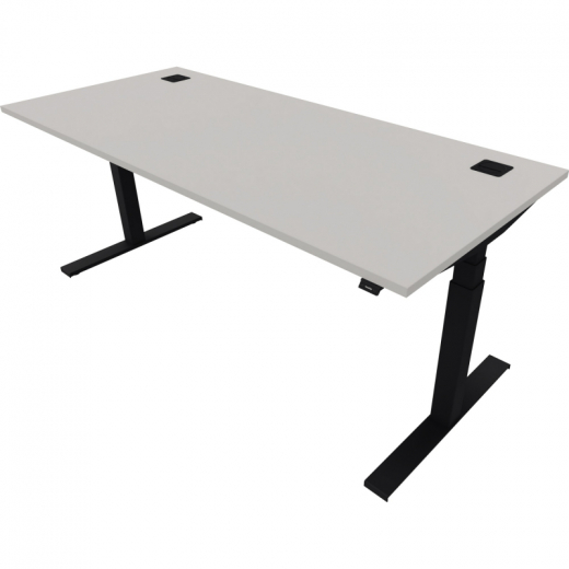 NowyStyl Büroschreibtisch eModel 180x80cm sw/platinum, - 810075894