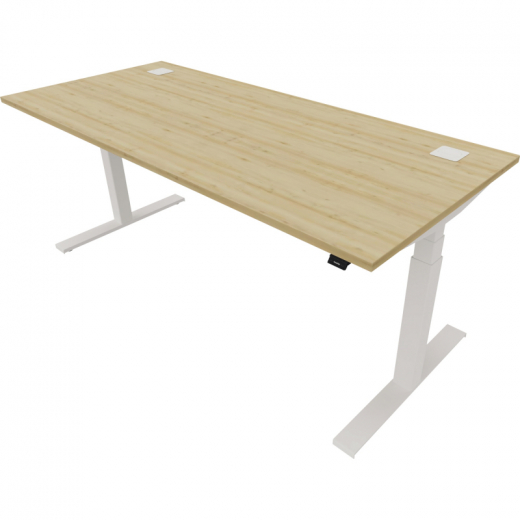 NowyStyl Büroschreibtisch eModel 180x80cm ws/natural country beech, - 810075779