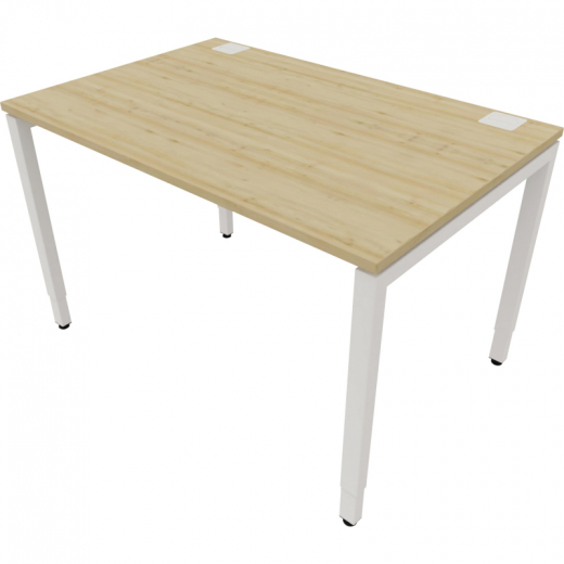 NowyStyl Büroschreibtisch manuell 120x80cm ws/natural country beech, - 810074279