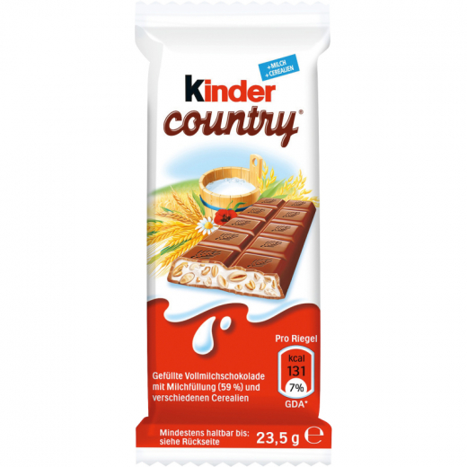 Kinder Schokoriegel Country 2640 23,5g 40 St./Pack., - 492058000