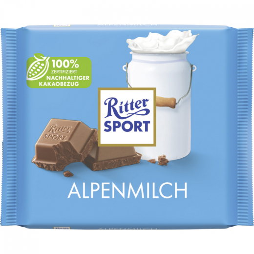 Ritter Sport Schokolade Alpenmilch 29188 100g, - 492155900