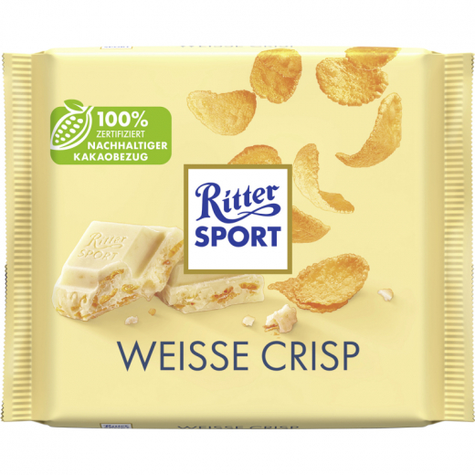 Ritter Sport Schokolade Weisse Crisp 29201 100g, - 492156100