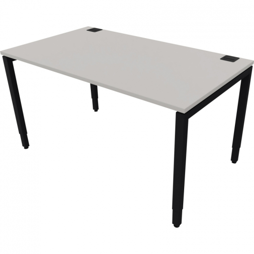 NowyStyl Büroschreibtisch manuell 140x80cm sw/platinum, - 810074594