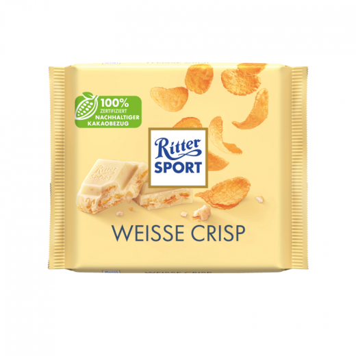 Ritter Sport Schokolade Weiße Crisp 29201 100g, - 492196700