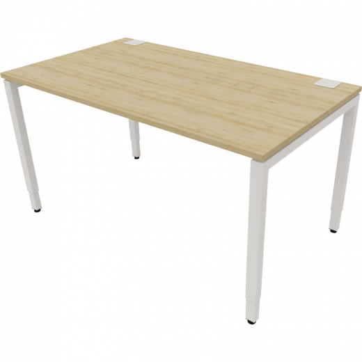 NowyStyl Büroschreibtisch manuell 140x80cm ws/natural country beech, - 810074479