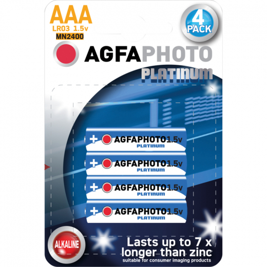 AgfaPhoto Batterie 110802572 LR03 Micro AAA 1.5V 4 St./Pack., - 110802572