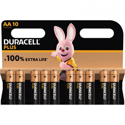 DURACELL Batterie DURACELL Plus 163553 Mignon AA 10 St./Pack., - DRC163553