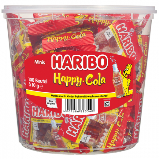 HARIBO Fruchtgummi Cola-Minis 10002581 10g Minibeutel 100St, - 945622