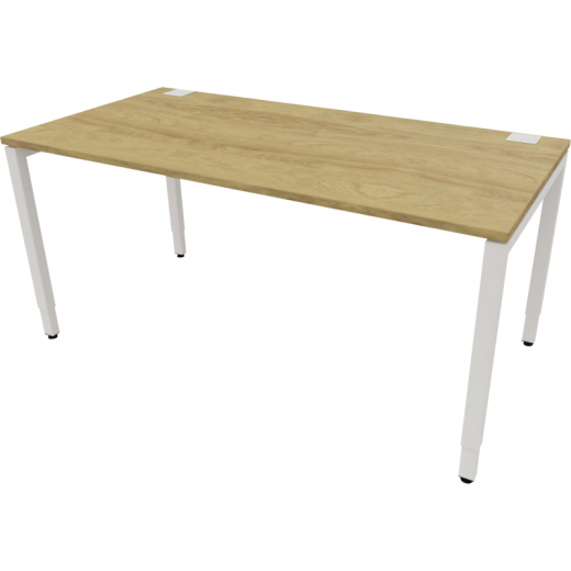 NowyStyl Büroschreibtisch manuell 160x80cm ws/natural hickory, - 810074670