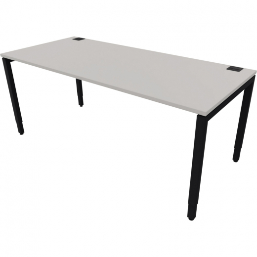 NowyStyl Büroschreibtisch manuell 180x80cm sw/platinum, - 810074994