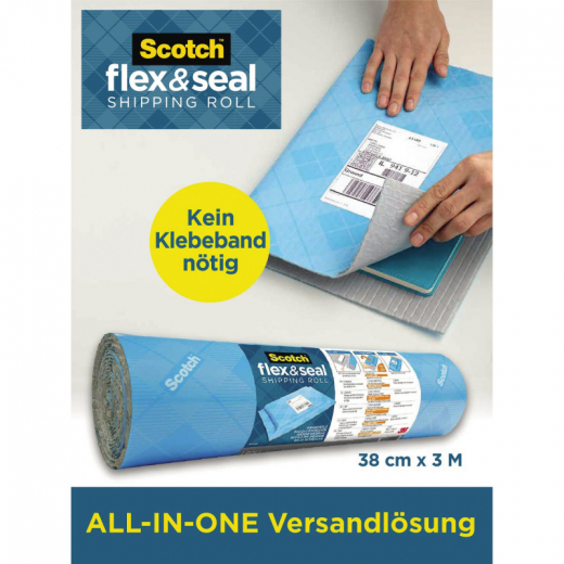 Scotch Versandrolle Flex & Seal FS-1510 38cmx3m, - 481520037