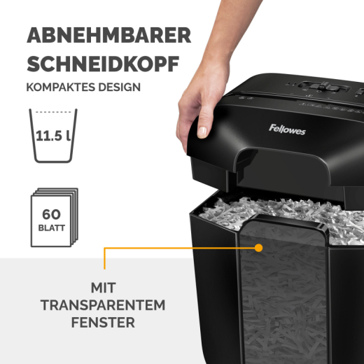Fellowes Aktenvernichter Powershred LX25 4170501 sw, - 166668