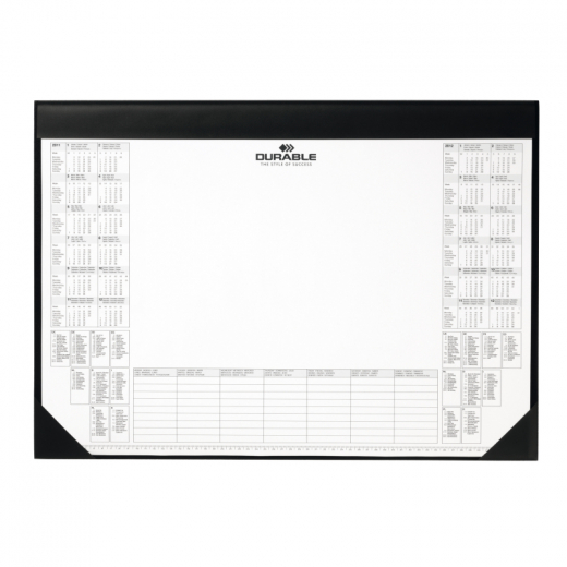 DURABLE Schreibunterlage 729101 59x42cm PVC mit Kalender schwarz,