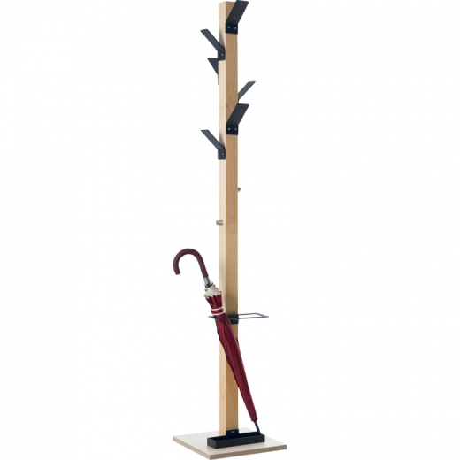 easyCloth Garderobenständer PECPP.01 mit Schirmhalter sw,