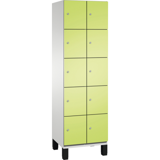 C+P Fächerschrank 4510420S10021 Füße 10Fächer B600mm lgr/cgn,