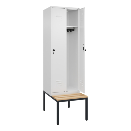 C+P Spind Classic PLUS 2Abteile 2120x600x815mm ws/ws, - 820137401