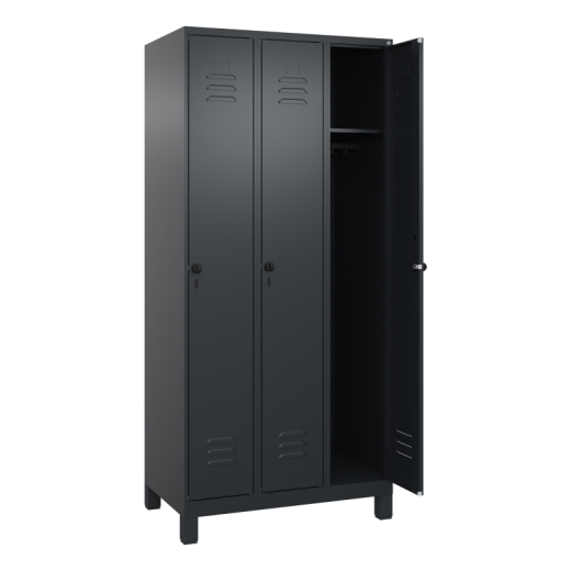 C+P Spind Classic PLUS 3Abteile 1950x900x500mm s.gr/s.gr, - 820137587