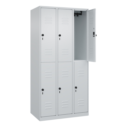 C+P Spind Classic PLUS doppelt 3Abteile 1850x900x500mm l.gr/l.gr,