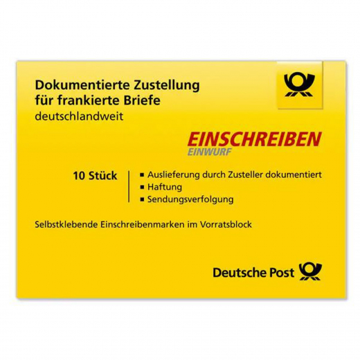 Briefmarke Einschreiben/Einwurf national 10St., - 161036800