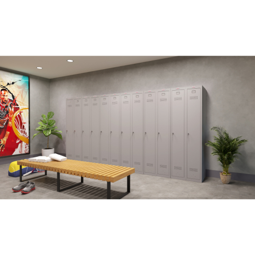 Phoenix Schließfach-Spind PL1130GGK 1Tür gr/gr Schlüsselschloss, - 820142980