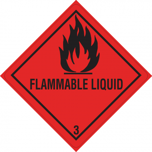 DR-Label Versandetikett DR653S1010 Kl.3 Flammable 100x100mm 500St., - 161749500