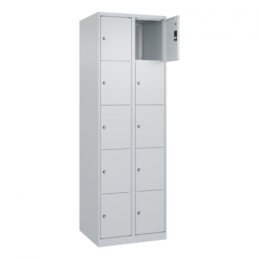 C+P Schließfachschrank Classic PLUS 2x5Fächer 1850x600x500mm l.gr/l.gr, - 941328010