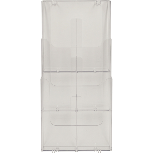 Exacompta Wandprospekthalter 74358D A4 hoch 3Fächer transparent, - 135012100