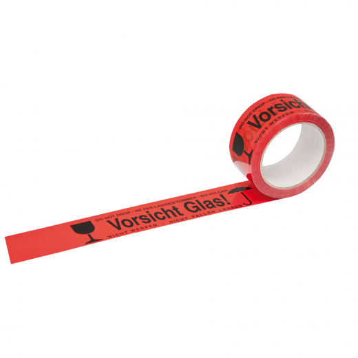 Signalklebeband Vorsicht Glas Bruchgefahr 50mmx66m, - 164742320