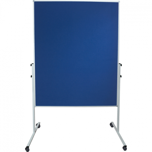Soennecken Moderationswand 4867 120x150cm Filz blau inkl. Rollen,