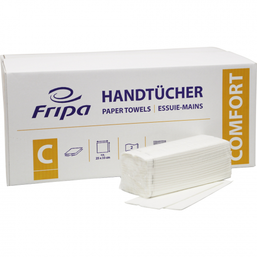 Fripa Comfort Handtücher 4342100 4342100 25x33 ws 24x128 Bl./Pack, - 165281