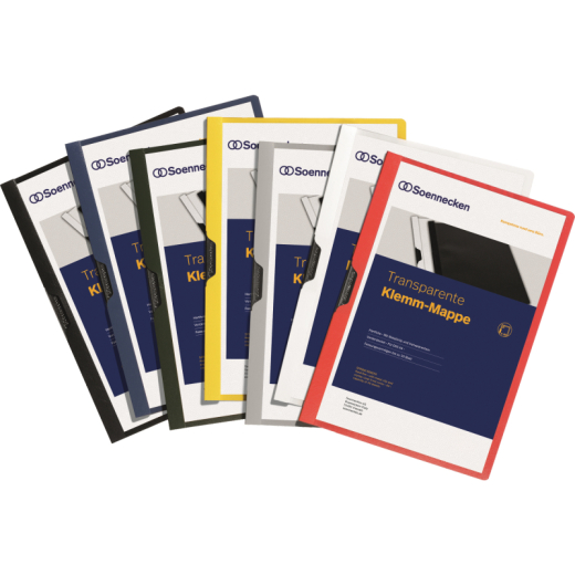 Soennecken Klemmmappe 3314 DIN A4 bis 30Blatt PVC weiß, - 125207801