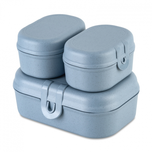 Koziol Lunchbox-Set Pascal Mini 7151716 blau,