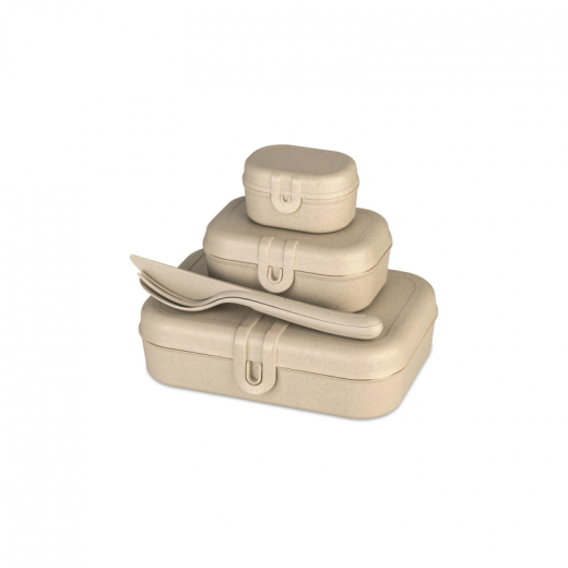 koziol Lunchbox/Besteckset PASCAL READY 7168700 sand,