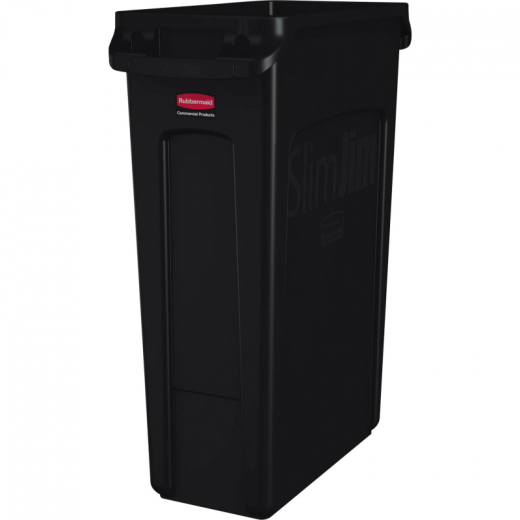 Rubbermaid Abfallbehälter Slim Jim FG354060BLA 87l schwarz, - 218597