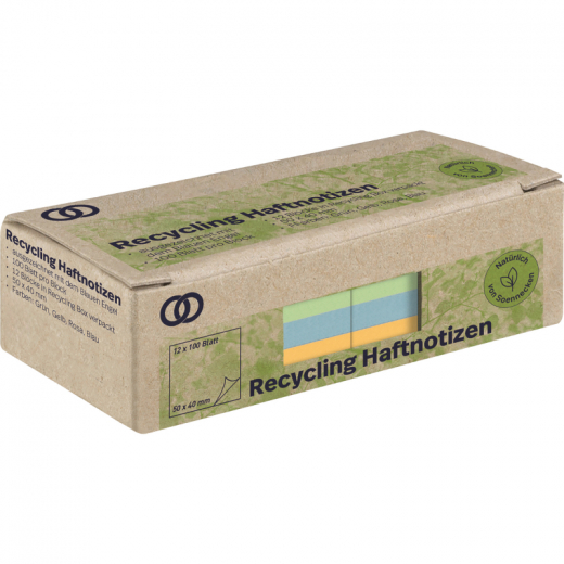 Soennecken Haftnotiz oeco 5867 RC 50x40mm 100Bl. sort. 12St.,