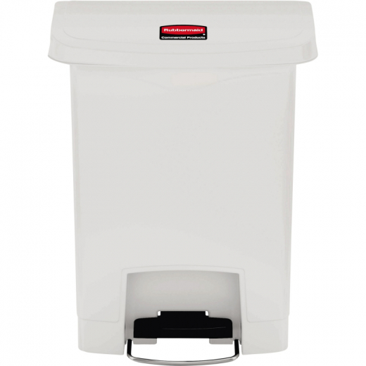 Rubbermaid Tretabfalleimer Slim Jim 1883555 Kunststoff 30l weiß, - 435007301