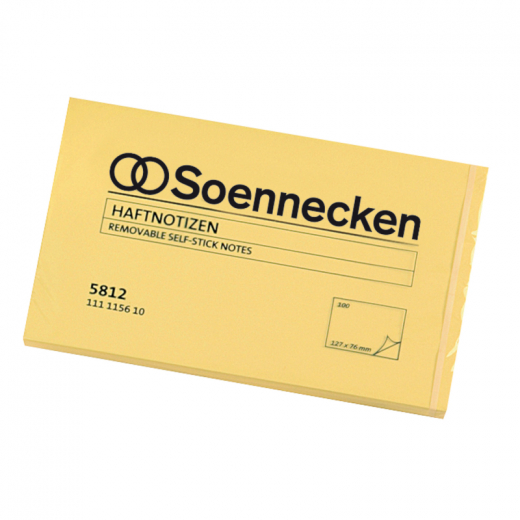 Soennecken Haftnotiz 5812 125x75mm 100Blatt gelb, - 111115610