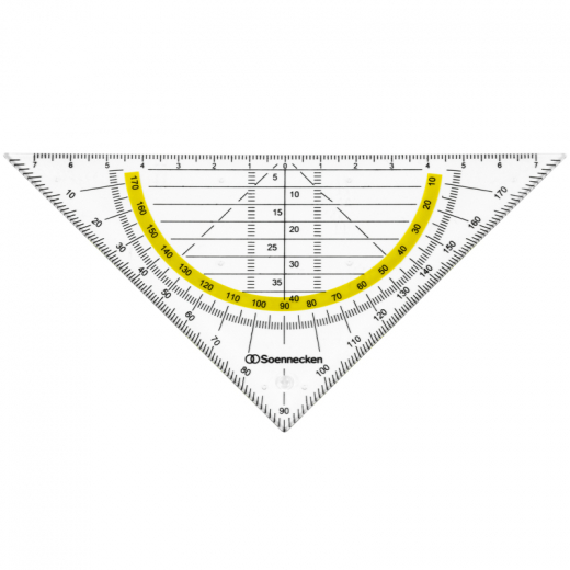 Soennecken Geometriedreieck 1823 Kunststoff rauchgrau,