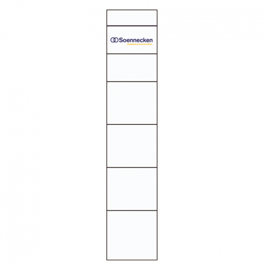 Soennecken Einsteckrückenschild 3348 30x190mm weiß 10 St./Pack.,