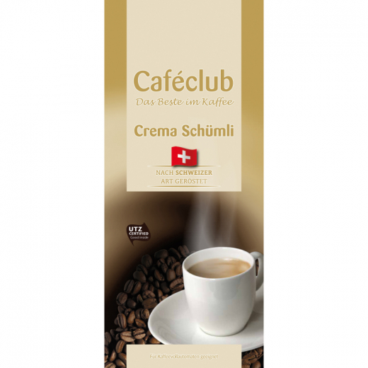 Kaffee Cafeclub Crema Schümli 798 ganze Bohne 1kg, - 492015900