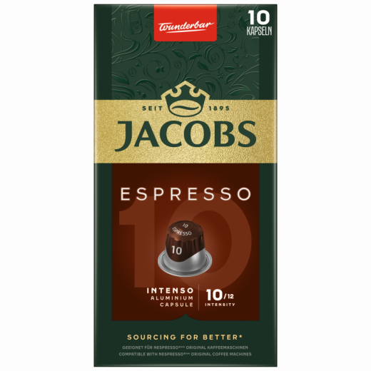 JACOBS Kaffeekapsel Espresso 10 Intenso 4057018 10 St./Pack.,
