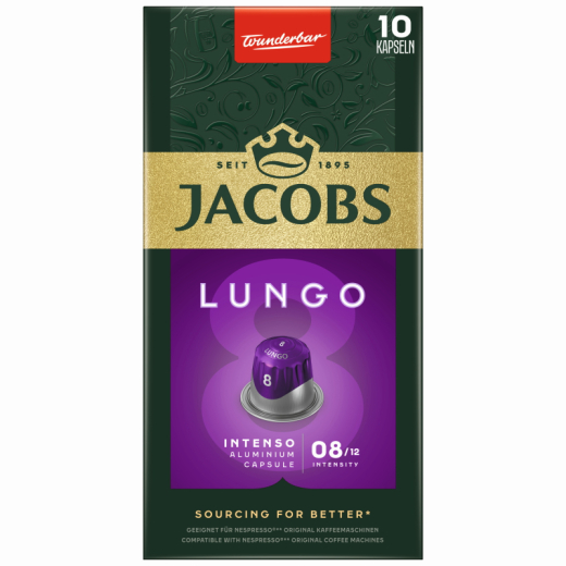 JACOBS Kaffeekapsel Lungo 8 Intenso 4057024 10 St./Pack.,
