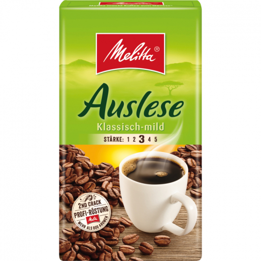 Melitta Kaffee Auslese Klassisch-Mild 4211 gemahlen 500gr, - 492125100